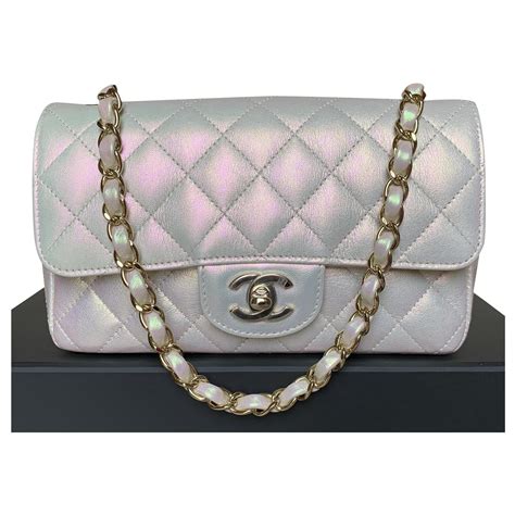 chanel iridescent mini flap